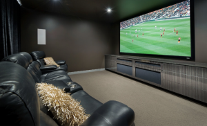 Media room - designed by Designing Divas - Master Builders Home of the Year 2013