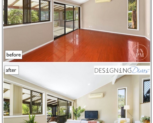 Home staging Port Macquarie before and after DESiGNiNG Divas