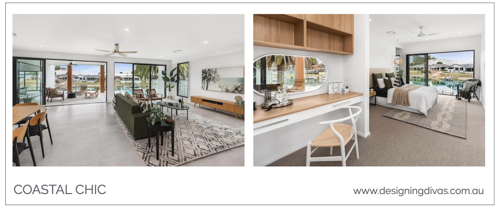 home staging Port Macquarie - coastal chic styling - www.designingdivas.com.au