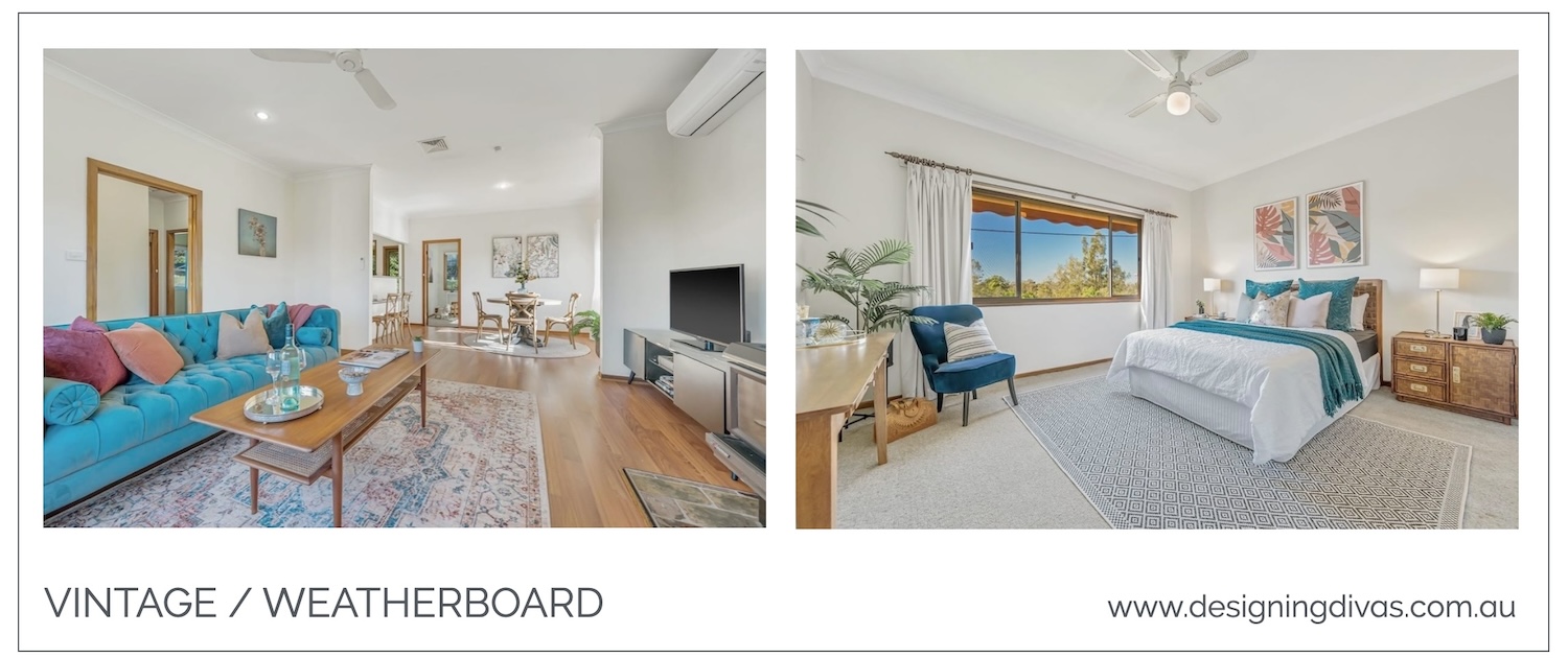 weatherboard / vintage home staging style - Port macquarie - www.designingdivas.com.au