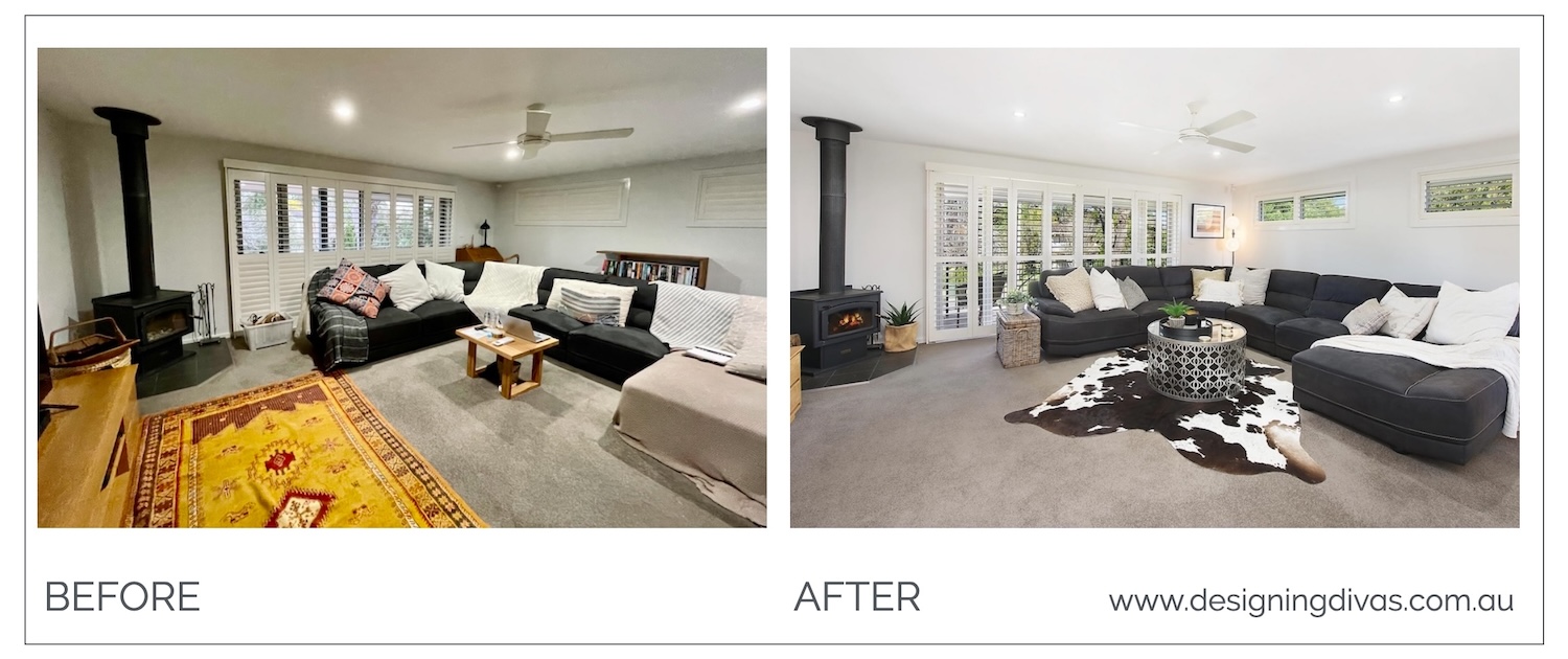 integrated home staging - before and after home staging Port Macquarie www.designingdivas.com.au
