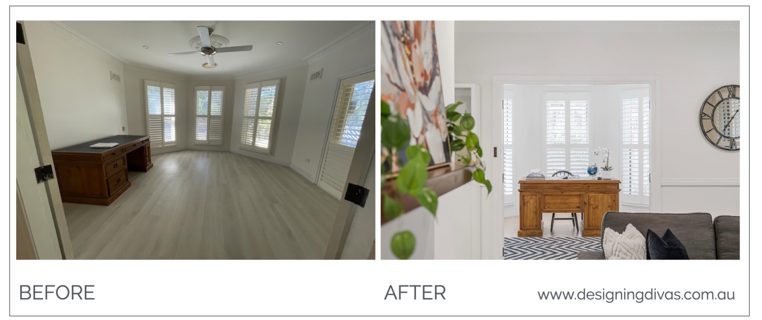 integrated home staging - before and after home staging Port Macquarie www.designingdivas.com.au