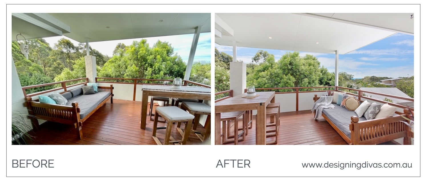 before and after home staging Port Macquarie www.designingdivas.com.au